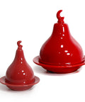 Minimalist ceramic serve dome canister with plain finish – versatile Arabic decor for elegant serving and storage.