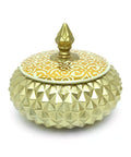 Porcelain bomboniere with oriental-style cover – elegant Arabic décor piece for gifting or special occasions.