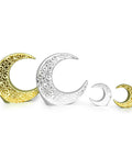 Porcelain moon-shaped figurine with oriental pattern – celestial Arabic décor with artistic cultural detailing.