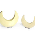 Plain porcelain moon-shaped box with minimalist design – versatile crescent lights décor for elegant settings.