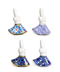 Mini porcelain accessory with 3D dervish motif – spiritual Islamic décor with Mediterranean detailing.