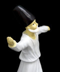 Whirling dervish figurine in traditional white attire – graceful Islamic décor from the FERQA Collection.