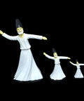 Whirling dervish figurine in traditional white attire – graceful Islamic décor from the FERQA Collection.