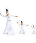 Whirling dervish figurine in traditional white attire – graceful Islamic décor from the FERQA Collection.