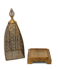 Cone shaped Metalic candle holder for table decoraton.